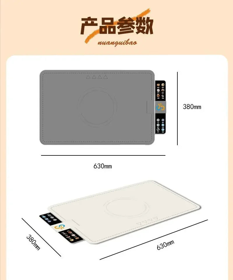 220V-240V Dining Table Food Insulation Board, Temperature-adjustable Silicone Easy-folding Heating Board, Hot Cutting Board