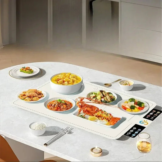 220V-240V Dining Table Food Insulation Board, Temperature-adjustable Silicone Easy-folding Heating Board, Hot Cutting Board