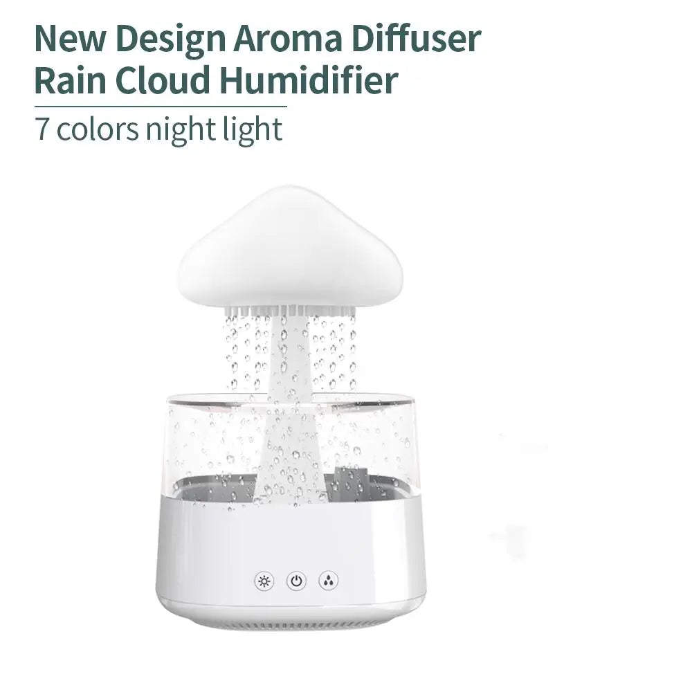 Relax Cloud Rain Diffuser Humidifier Raindrop Aromatherapy Machine Ultrasonic Atomization Humidification Colorful Lamp