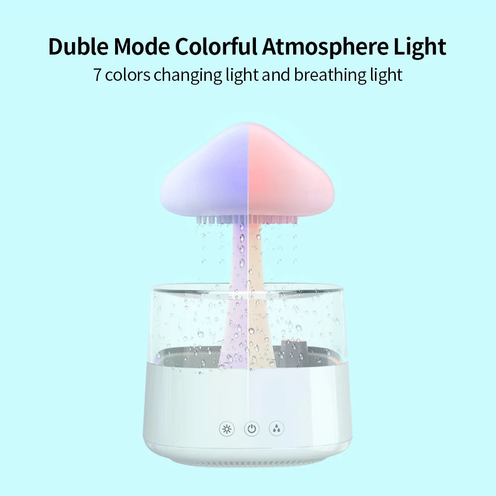 Relax Cloud Rain Diffuser Humidifier Raindrop Aromatherapy Machine Ultrasonic Atomization Humidification Colorful Lamp