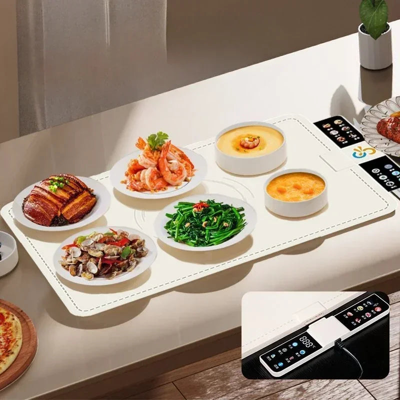 220V-240V Dining Table Food Insulation Board, Temperature-adjustable Silicone Easy-folding Heating Board, Hot Cutting Board