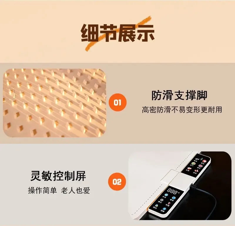 220V-240V Dining Table Food Insulation Board, Temperature-adjustable Silicone Easy-folding Heating Board, Hot Cutting Board