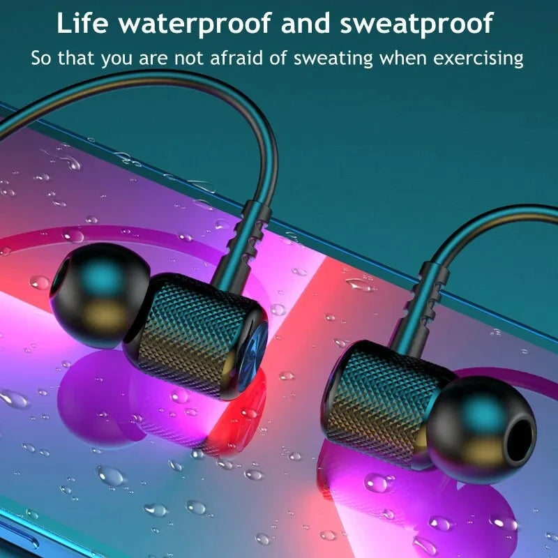 Wireless Headphones Bluetooth 5.0 Neckband Earphones Silicone Hifi 9D Stereo Sports Headset Halter Waterproof Magnetic Earbuds